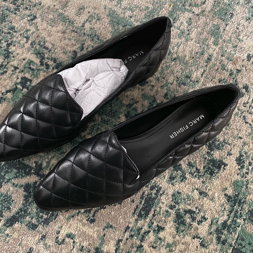 Black Quilted Loafers